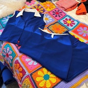 True Vintage 60s/70s White and Blue set